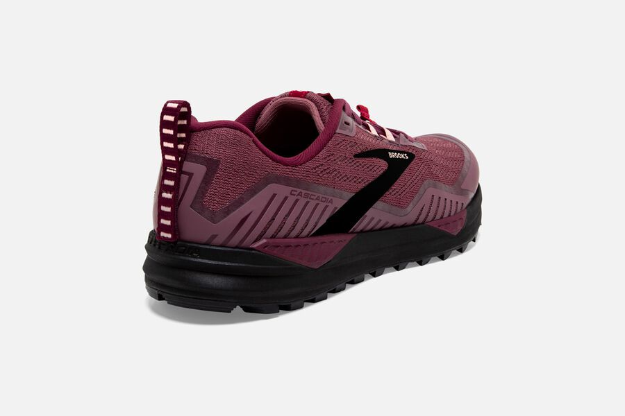 Cascadia 15 Trail Brooks Running Shoes NZ Womens - Burgundy - FEBKWP-275